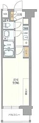ソルテラス京都洛南 1Kの間取図画像