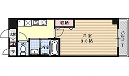マジョール東山 1Kの間取図画像