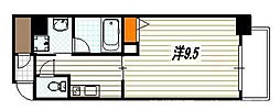 ジョイシティ二条城前 1Kの間取図画像