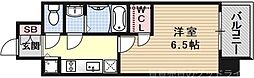 エスリード京都梅小路 1Kの間取図画像