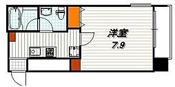 プレサンスNEO京都烏丸 1Kの間取図画像