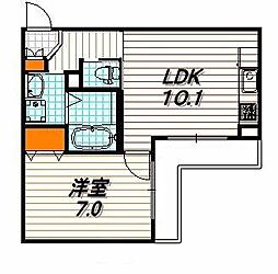 FIORE西院 1LDKの間取図画像