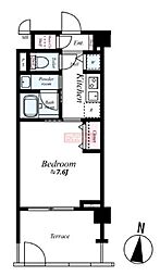 ブレシア多摩川レジデンス 1階1Kの間取り