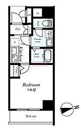 Ｒｉｓｉｎｇｐｌａｃｅ大森 8階1Kの間取り