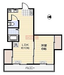 シャトー・ド・シャトン 1LDKの間取図画像