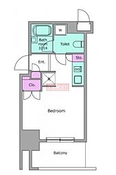 レジディア川崎 ワンルームの間取図画像