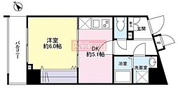 アティウスメゾン 1DKの間取図画像