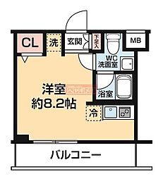ARCOBALENO KAWASAKI WEST ワンルームの間取図画像