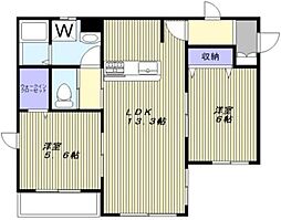 Viola 2LDKの間取図画像