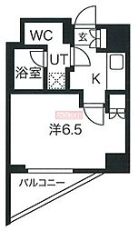 スパシエ川崎ウエスト 1Kの間取図画像