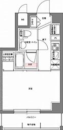 パティーナ川崎南 1Kの間取図画像