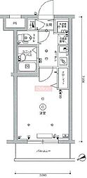 スカイコート蒲田弐番館 1Kの間取図画像