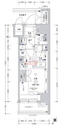 CREST TAPP 川崎I 1Kの間取図画像