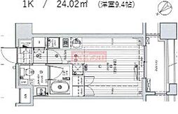 ウイステリア大森山王 1Kの間取図画像