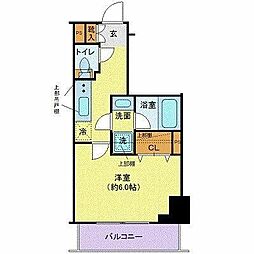 CREVISTA大森2 1Kの間取図画像