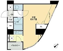 クロスレジデンス蒲田 1Kの間取図画像