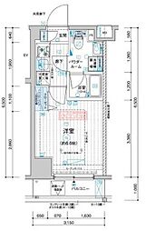 メインステージ川崎南幸町 1Kの間取図画像