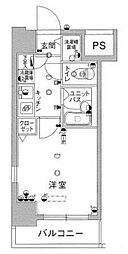 スカイコート大森5 1Kの間取図画像