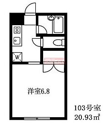 ラ・シャンブルドウ2 1Kの間取図画像