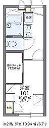 田園調布A 1Kの間取図画像