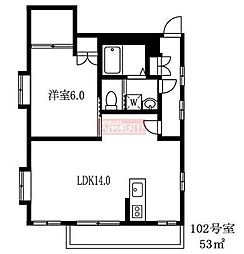 グランドハーミテージ 1LDKの間取図画像