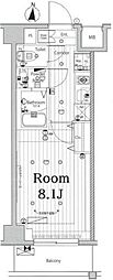 メークス池上ルーチェ 1Kの間取図画像