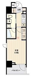 アジールコート雪が谷大塚 1Kの間取図画像