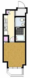 クレイシア西蒲田 1Kの間取図画像