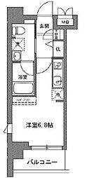 TLRレジデンス川崎大師 ワンルームの間取図画像