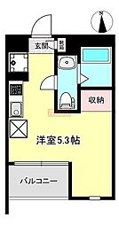 LOTUS平和島EAST ワンルームの間取図画像