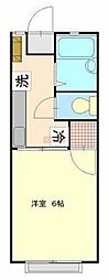 ガーデンハイム 1Kの間取図画像