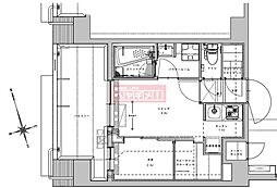 ASYLCOURT大森西 1DKの間取図画像