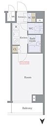 ルーブル西蒲田弐番館 1Kの間取図画像