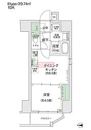 スタイリオ蒲田2 1DKの間取図画像