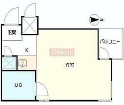 エヴェナール大森 ワンルームの間取図画像
