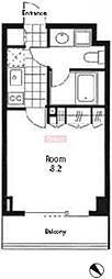 レジディア南雪谷 1Kの間取図画像