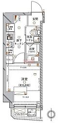 クレイシア西蒲田 1Kの間取図画像