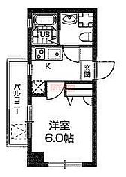 CITYSPIRE上池台 1Kの間取図画像
