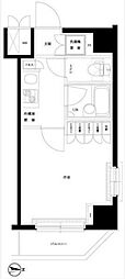 ルーブル川崎伍番館 1Kの間取図画像