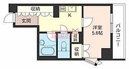 エスティメゾン川崎 1Kの間取図画像