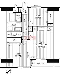 ベイイースト 2LDKの間取図画像