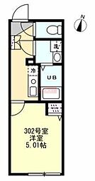 ArcOcean大森 1Kの間取図画像
