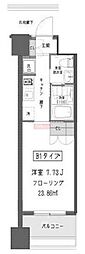 ガーデン蒲田 1Kの間取図画像