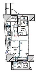 ARTESSIMOLINKDISERA ワンルームの間取図画像