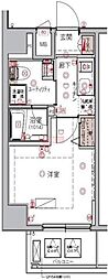 ハーモニーレジデンス大森ウエスト 1Kの間取図画像