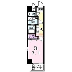 フォースピア 1Kの間取図画像