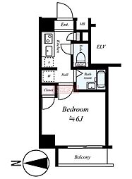 プレスタイル川崎 1Kの間取図画像