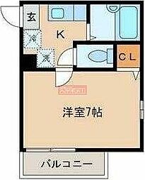 ディアグレース大森 1Kの間取図画像