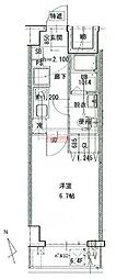 スマートVILLA鶴見市場 1Kの間取図画像