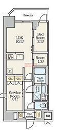 Alivis川崎 2SLDKの間取図画像